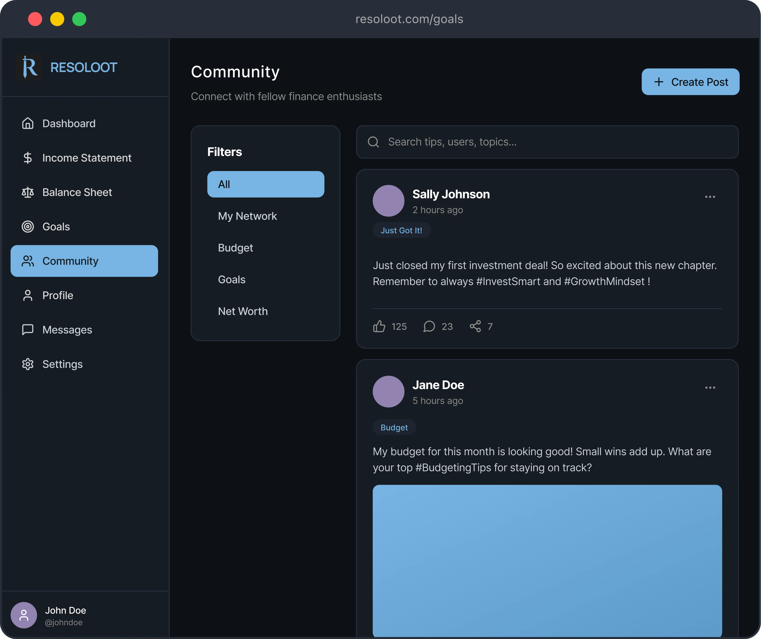 Community feed